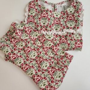 Lila & Hayes 4t Snug Fit Floral Print Pajama Set Smocked Brand